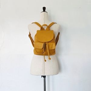 Wild Fable Mustard Yellow Leather Backpack